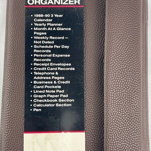 Vintage Brown Leather 3 year Organizer 1988-1990
